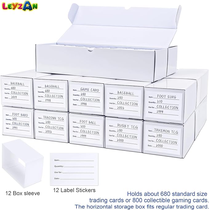 Trading-Card Storage Box, 12-Pack 1000 Count with labels - Image 6
