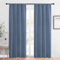 NICETOWN Blackout Curtains for Living Curtains, Window Treatment Curtains & Drapes 84 inches Long, Thermal Insulated Privacy Draperies for Bedroom (Stone Blue, 42" Wide x 84" Long, Set of 2) by NICETOWN