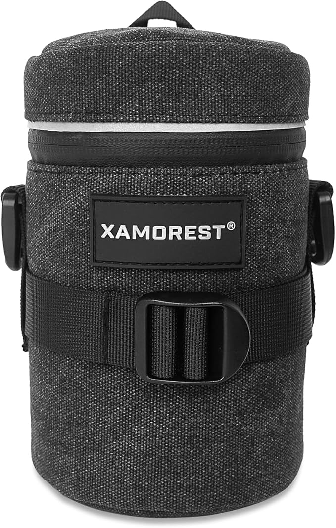 Camera Lens Case Lens Bag Compatible (4.13" x 7.28"(Canvas, Black)) - Image 3