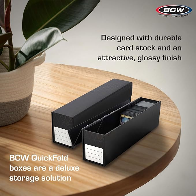 BCW QuickFold Card Storage Box for Sleeved Cards – 3 Pack – Not for Toploaders – Magnetic Closure – Holds 500-1200 Sleeved or Unsleeved Cards – MTG Card Storage - Image 4