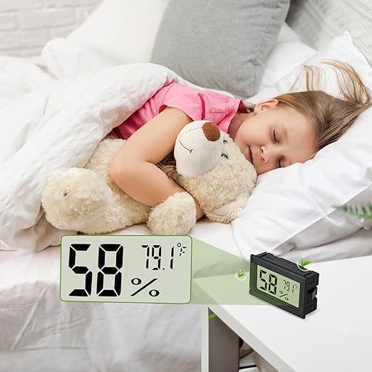 Humidity Meter Indoor Thermometer 6-Pack Mini Digital Thermometer Hygrometer Indoor Temperature Humidity Meters Gauge LCD Display Fahrenheit (℉) for Greenhouse, Reptile Tank, Cellar, Closet - Image 6