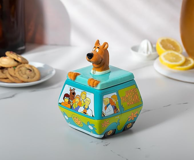 Silver Buffalo Scooby-Doo Mystery Machine Small Sculpted Ceramic Snack Jar Featuring Scooby-Doo, Shaggy, Velma, Daphne, and Fred, 5” x 5” x 6.75” - Image 8