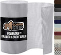 GORILLA GRIP powerGRIP Drawer Shelf and Cabinet Liner, Thick Strong Hold, Non-Adhesive Liners Protect Kitchen Cabinets and Cupboard, Bathroom Drawers, Easy Install, Breathable Mat, 12" x10' Light Gray by GorillaGrip