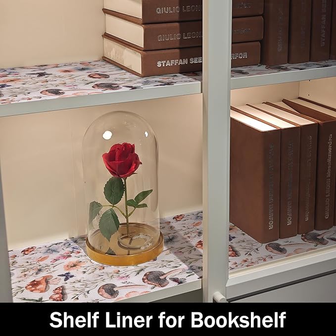 Mushroom Shelf Liners Non Adhesive 12IN x 20FT and Strong Non-Slip Shelf and Drawer Liners for Kitchen Cabinet Wire Fridge, Waterproof Shelf Drawer Liner,Easy to Clean - Image 7
