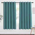 NICETOWN 66 Inch Long Blackout Curtains for Bedroom Living Room, Thermal Insulated Room Darkening Curtains, Light Blocking Blackout Drapes for Bedroom, 66" W x 66" L, 1 Panel, Sea Teal by NICETOWN