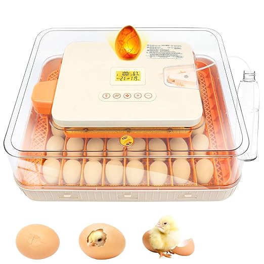 56 Egg Incubator for Hatching Chicken, Egg Incubator with Automatic Egg Turning and Humidity Temperature Control, Egg Candler, Chicken Incubator for Ducks/Quail/Goose Farm House lab Class by APODESS