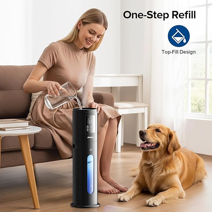 Humidifiers for Bedroom Large Room with Smart App & Remote Control, 7L/1.85Gal Room Humidifier, 4 Mist Levels Large Humidifier for Home Charcoal - Image 7