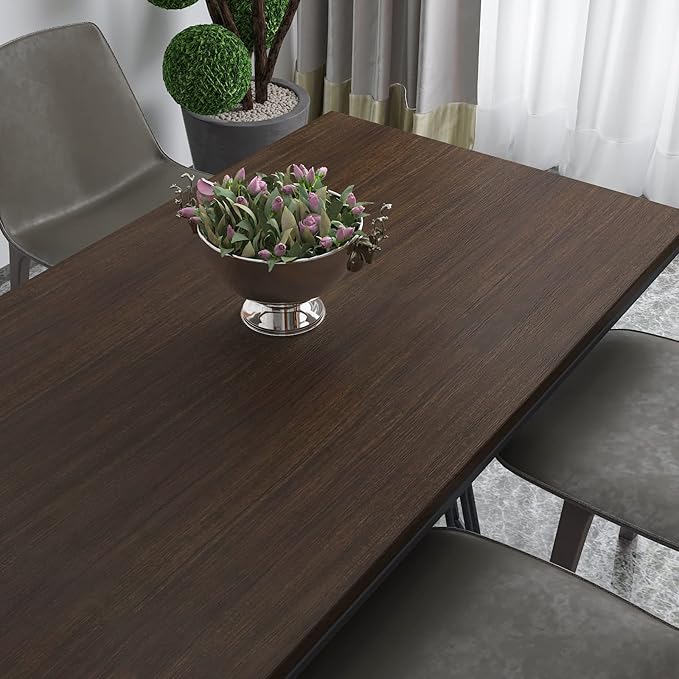 CRE8TIVE Dark Brown Wood Peel and Stick Wallpaper Textured Faux Wood Grain Contact Paper for Walls Cabinets Vinyl Self Adhesive Removable Brown Wallpaper for Bathroom Countertops Table Top 12"x354" - Image 3