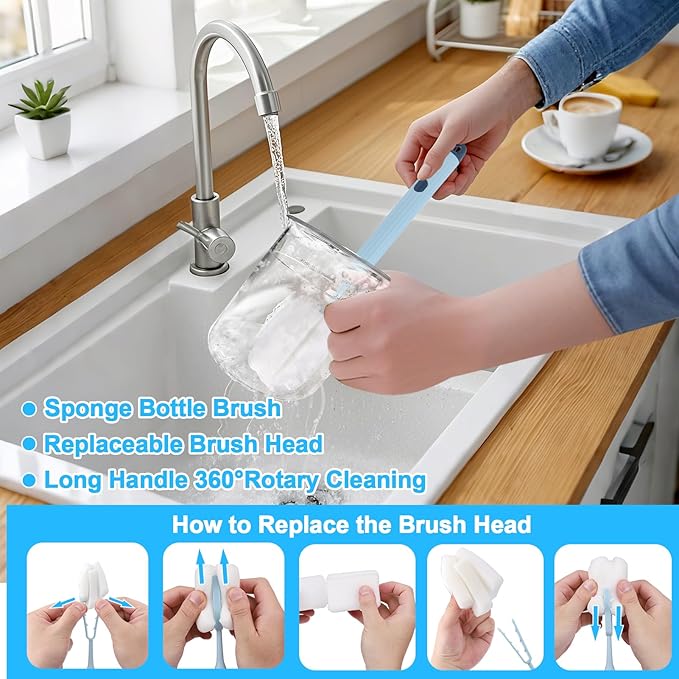 XANGNIER Ice Cream Maker Machine Cleaning Brush Kits,6 Pcs Icecream Maker Cleaner Brush Tools Accessories - Image 4
