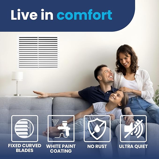 20x16 Inch (Duct Opening) Air Return Vent Cover Decorative – Premium Aluminum AC Vent Cover for Ceiling & Wall, Rustproof Grille, Ideal for Home HVAC Grille, Durable & Easy to Install by ACLAMINAIRE - Image 7