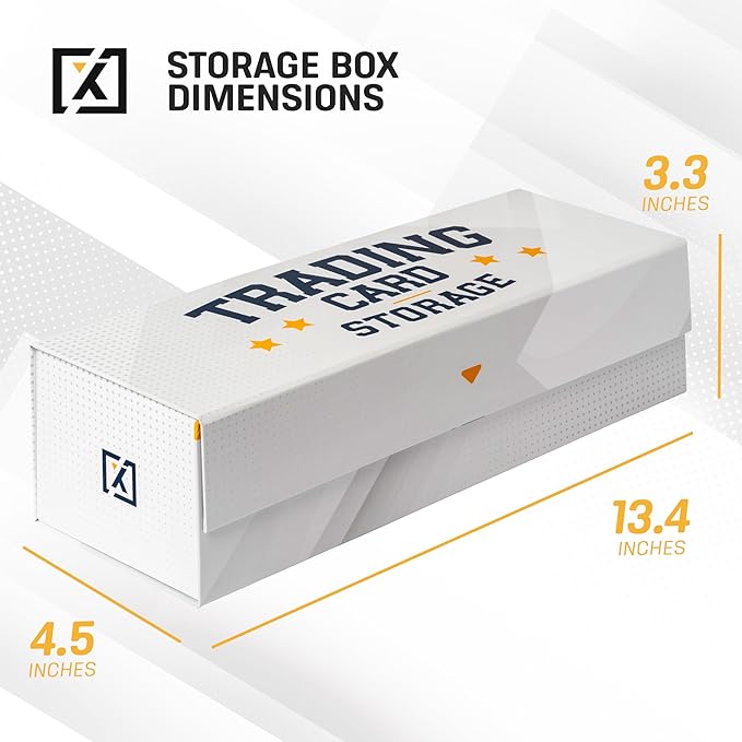 Easy Fold Trading Card Storage Box [3 PACK] Magnetic Lid | Toploader Storage Box Fits 800 Cards, 200 Toploaders, or 50 One Touch | Baseball Card Storage Box - Labels included - Image 6
