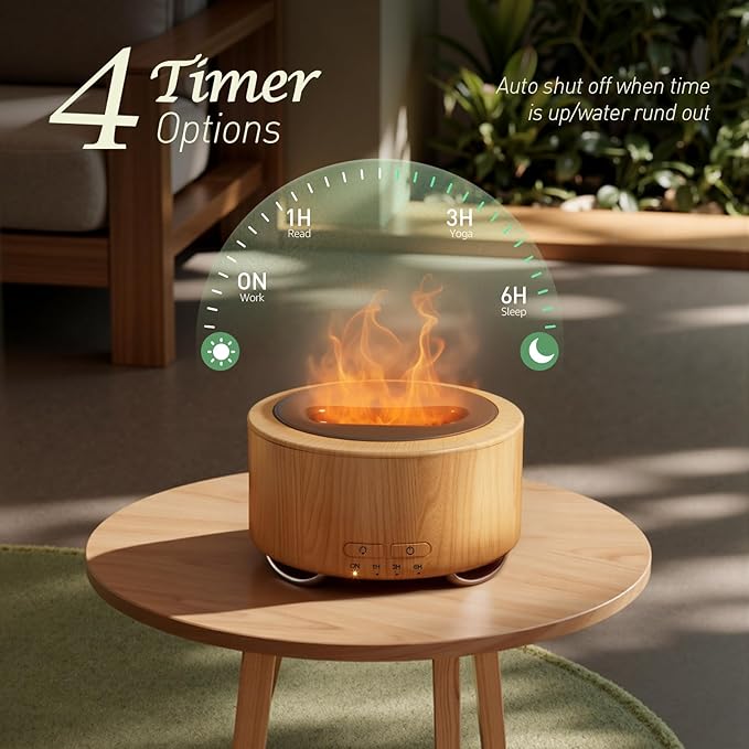 Essential Oil Diffuser for Home: 500ML Aroma Diffuser for Hotel Office Yoga Room - Humidifier with 9 Colors LED Night Light for Kids/Women Home Relaxation,Orange Yellow - Image 4