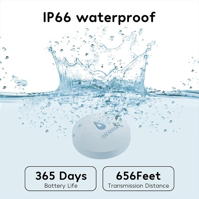 Winees WiFi Water Leak Detector, 3 Pack Water Sensors with 100dB Adjustable Alarm, Leak Alert Email&SMS Notification, 200M Transmission for Basement, Bathroom, Laundry, IFTTT, S1 Plus, 2.4G WiFi Only - Image 6