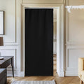 NICETOWN Doorway Curtain & Track Set, Blackout French Door Curtain with Smooth Track for Closet/Bay, Thermal Insulated Temporary Door for Living Room/Bedrrom Privacy, W 34 x L 80 in, Black, 1 Panel by NICETOWN
