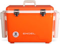 Engel UC30 30qt Leak-Proof, Air Tight, Fishing Drybox Cooler with Built-in Fishing Rod Holders, Also Makes The Perfect Hard Shell Lunchbox for Men and Women in White by ENGEL