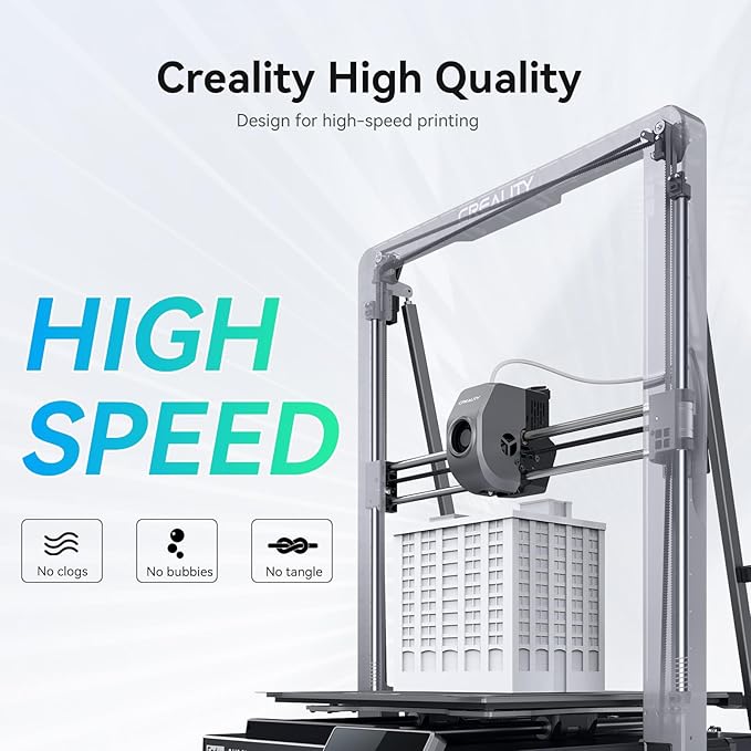 Creality Hyper PLA Filament 1.75mm, 30-300mm/s High Speed 3D Printer Filament, Dimensional Accuracy +/-0.02mm, Fit Most FDM 3D Printers, 4 Pack 1kg Spool(2.2lbs), Rainbow - Image 8