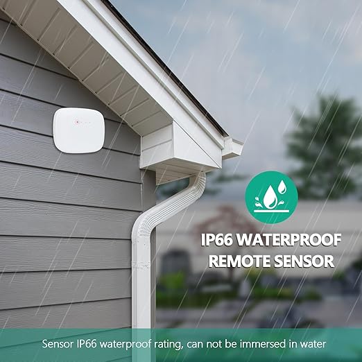 Indoor Outdoor Thermometer Wireless, Outside Digital Thermometer Humidity with IP66 Waterproof Sensor, LCD Backlight, Max/Min Trend, Wireless Humidity Gauge for Home Room Greenhouse,Patio - Image 3