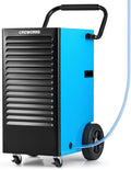CREWORKS 180 PPD Commercial Dehumidifier, 180 Pint Dehumidifier for Basement w/Built-in Water Pump Wheels Handle, Portable Professional Dehumidification for Warehouse with Auto Defrost Display Panel by CREWORKS