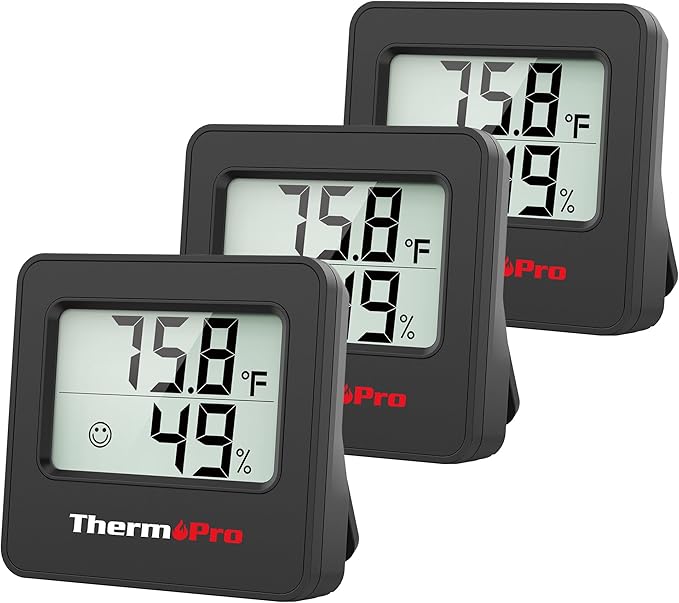 ThermoPro TP157 3 Pack Hygrometer Indoor Thermometer for Home, Room Thermometer Humidity Meter with Accurate Temperature Humidity Sensor for Greenhouse Baby Room Office - Image 8