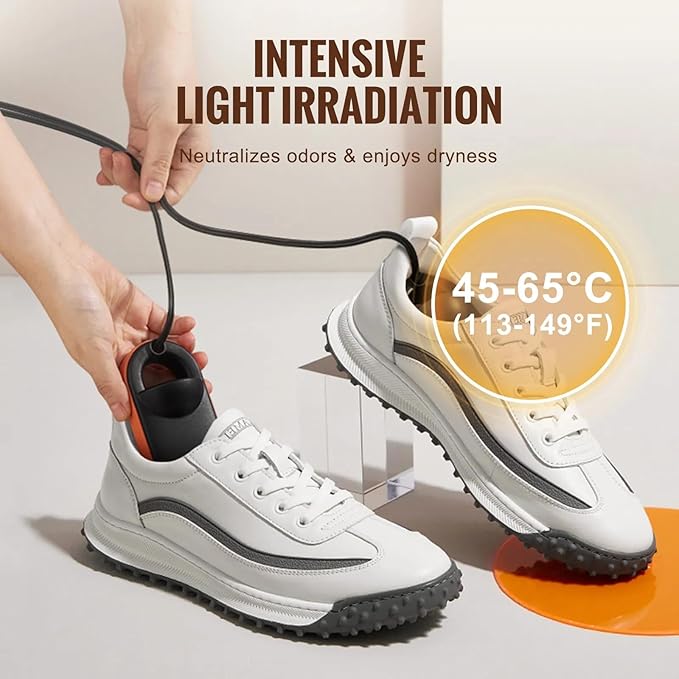 Boot Dryer Shoe Dryer Portable Footwear Dryer with Auto Temperature Control 360 Degree Warm Air Fire Retardant Design for Shoes Boots Gloves Socks Winter Rainy Travel - Image 4