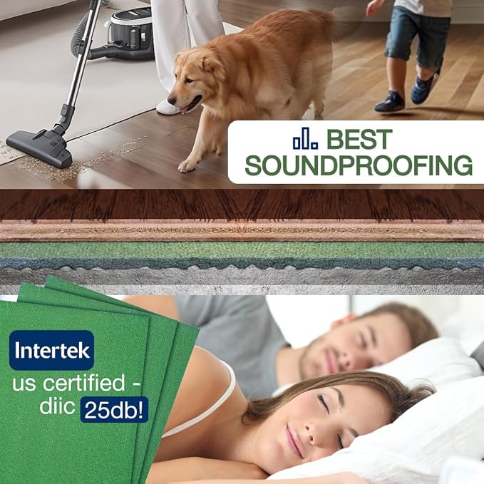 Wood Fiber Flooring Underlayment, 6mm (1/4 Inch) Thickness - 150 Sq Ft, Natural Soundproofing Insulation, for Laminate, Vinyl, LVT, LVP, or Hardwood - Image 3