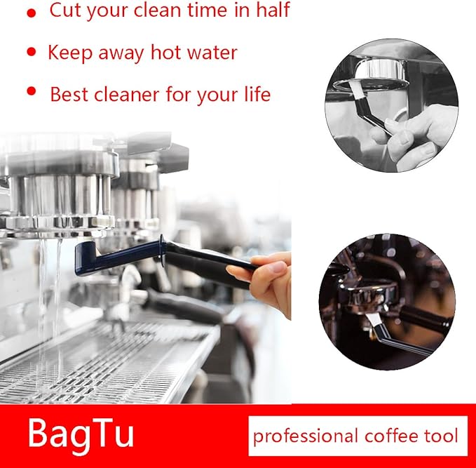 Coffee Machine Cleaning Brush with Spoon Tool Set for Espresso Machine Group Head,Pack of 3,Black - Image 7
