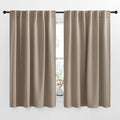 NICETOWN Bedroom Blackout Curtain Panels - (Taupe Color) 52 x 120 inch, 2 PCs, Insulating Energy Saving Solid Rod Pocket Blackout Drapes for Hall, Villa by NICETOWN