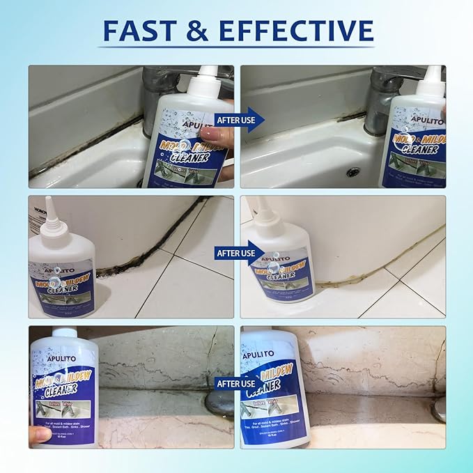 APULITO Household Cleaner Gel for Bathroom Shower Kitchen Tile Grout, Sinks Countertops 10 Fl Oz (Pack of 1) - Image 4