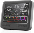 16-in-1 Air Quality Monitor Indoor with 7AQI Beep Alarm, CO2 Monitor, Air Quality Detector with PM1.0 | PM2.5 | PM10 | Temp | HUM | Formaldehyde | VOC Tester for Home Office Plant (Soft Black) by PERFORMANCEGURU