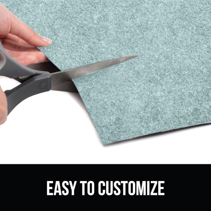 GORILLA GRIP LeakGuard Non-Adhesive Under Sink Mat for Kitchen Cabinet, 24x60, Waterproof Quick Dry Shelf Liner, Durable Absorbent Felt Mats for Bathroom Sinks, Cabinets, Dresser, Easy Trim, Spa Blue - Image 5