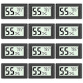 12-Pack Mini Hygrometer Indoor Humidity Meter, Highly Accurate Digital Thermometer Humidity Gauge Meter, Indoor Thermometer Hygrometer Monitor Fahrenheit (℉) for Humidors by Newlight66