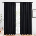 NICETOWN Black Out Window Curtains - Solid Home Decor Thermal Insulated Blackout Drapes for Bedroom, Privacy Assured Patio Window Treatment (2 Panels, 52 inches Wide by 84 inches Long) by NICETOWN