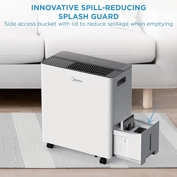 Midea 4,500 Sq. Ft. Dehumidifier with Pump Included 50 Pint - Ideal for Basements, Large & Medium Sized Rooms, and Bathrooms (Renewed) - Image 5