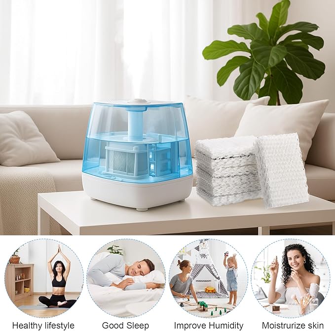 Marspark 36 Pack Humidifier Filters Replacement Compatible with Equate EQWF813 EQ-2119-UL RCM-832 RCM-832N PCWF813 Cool Mist Humidifiers Wick Filters - Image 7
