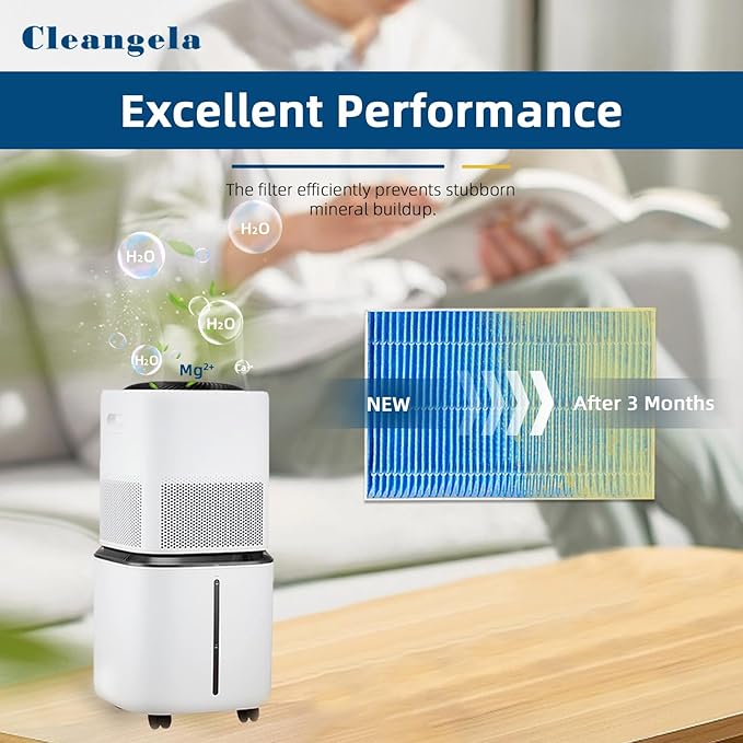 8 Pack 6000S Humidifier Filter Replacement Compatible with LEVOIT Superior 6000S Smart Evaporative Humidifier, for Large Particles and Minerals - Image 6