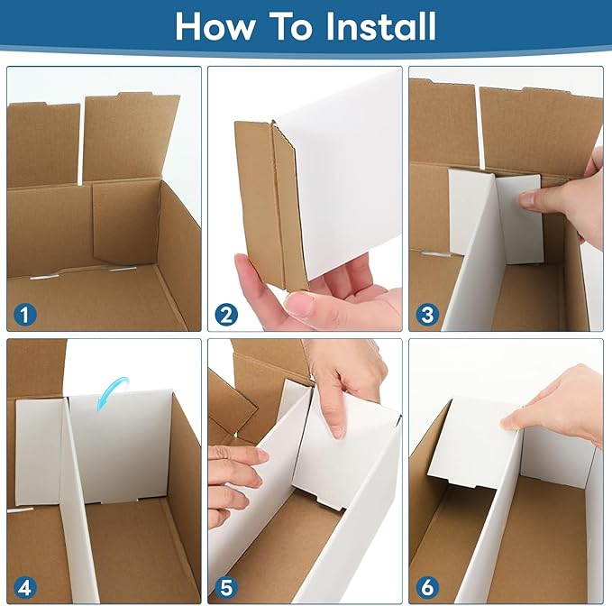 Trading Card Storage Box, 1600 Count Card Storage Boxes, Bulk Cards Storage Box Sports Cards Cases Graded Cardboard Boxes for Basketball Sports Collector (6 Set) - Image 3