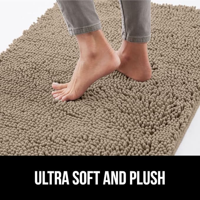 GORILLA GRIP SOAKSTOPPER Dog Door Mat, 48x30 Machine Washable Rug Absorbent Doormat Captures Moisture Mud Dirt, Quick Dry Soft Chenille Entryway Rugs Indoor Entrance Mats for Dog Paws, Cappuccino - Image 8