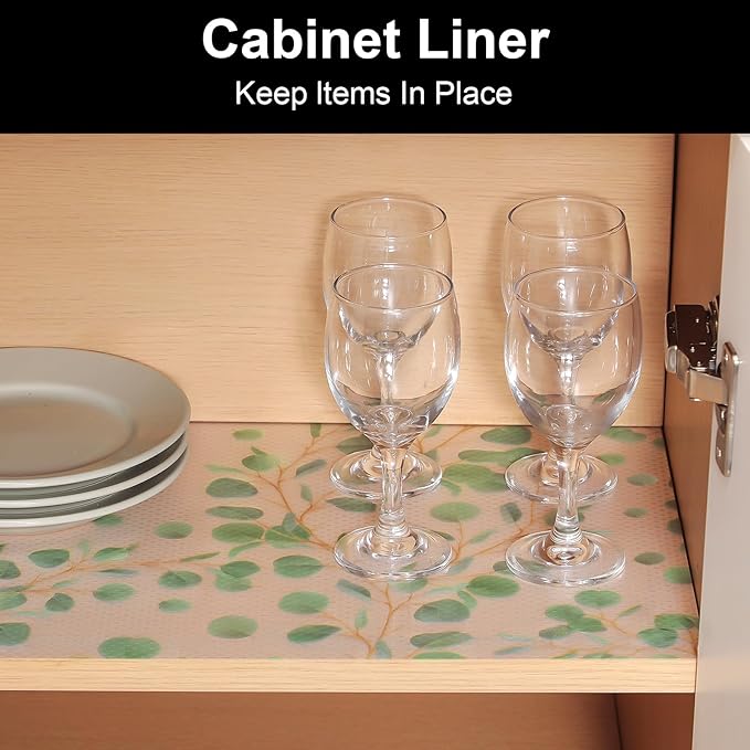 Cooyes Shelf Liner Drawer Liners, Shelf Liners for Kitchen Cabinets, Non-Adhesive Cabinet Liner, EVA Waterproof Non-Slip Refrigerator Liners for Kitchen Drawers - Image 4
