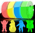 Creality Glow in The Dark Hyper PLA Filament, 3D Printer Filament Bundle, Hyper PLA Filament 1.75mm, Dimensional Accuracy +/-0.02mm, Fit Most FDM 3D Printers, 4 Pack 1kg Spool(Pink,Blue,Yellow,Green) by Creality