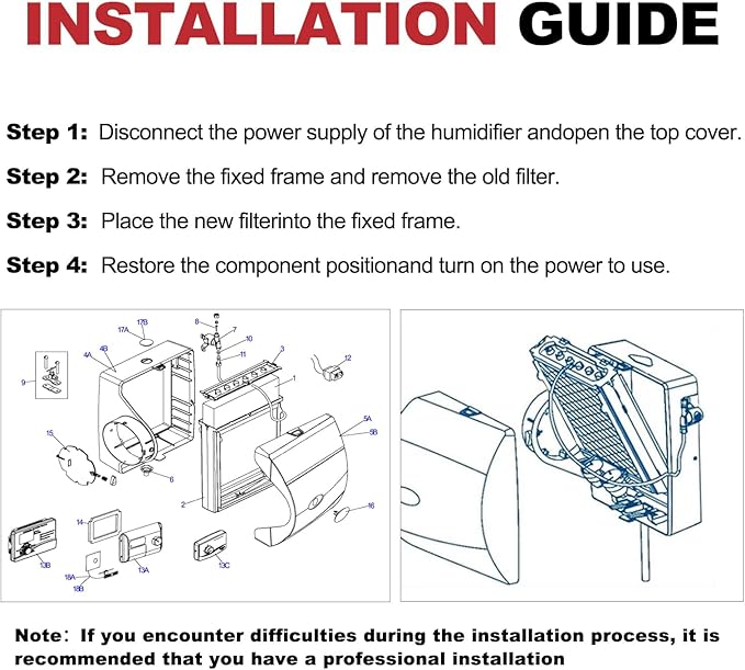 4839 Humidifier Maintenance Kit with Model No. 35 Water Panel, Replacement Filter Whole Home Humidifiers 600, 600A, 600M Models Humidifier Parts & Accessories - Image 5