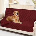 Smiry Waterproof Dog Bed Cover Pet Blanket, Soft Washable Dog Blanket for Furniture Bed Couch Sofa Reversible, Checkered (68"x82", Wine Red/Wine Red) by Smiry