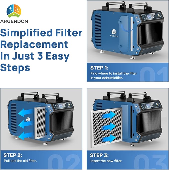 ARGENDON MERV-1 Filter Replacement for Crawl Space Dehumidifier-Guardian60/60P/85P-1pack - Image 6