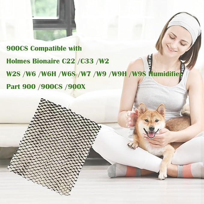 900 Wick Filter for Bionaire & Holmes C22, C33, W2, W2S, W6, W6H, W6S, W7, W9, W9H, W9S | Compatible with Parts 900, 900CS, 900X | 3-Pack Moisture Absorption Honeycomb Filter - Image 2