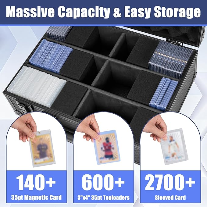 Toploader Storage Box for 3" x 4" 35pt Rigid Card, Top Loader Cards Hard Carrying Case, Sports Card Storage Boxes for Trading Cards, Top Loaders Holder (Holds 600+ Toploaders) - Image 2