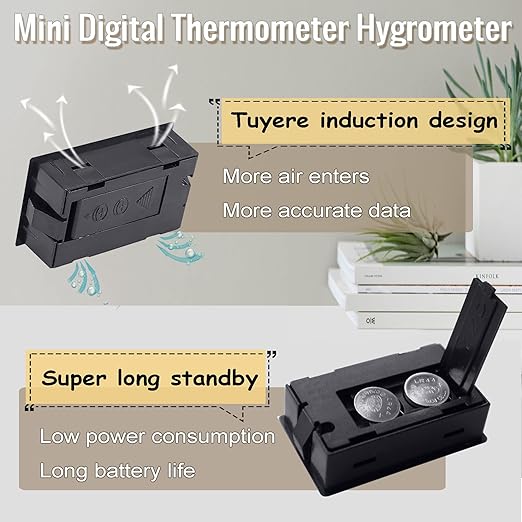 Humidity Gauge,Newlight66 Digital Hygrometer Indoor Outdoor Hygrometer Thermometer for Home Car Greenhouse（12 Pack - Image 4