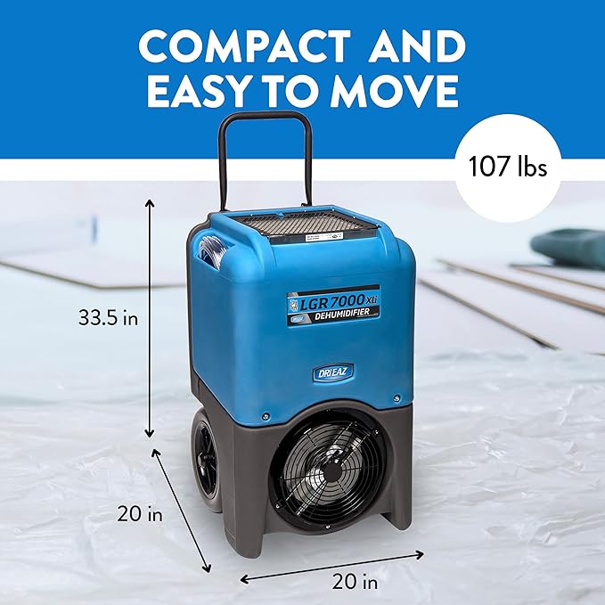 Dri-Eaz LGR 7000XLi Commercial Dehumidifier with Pump F412, 29 Gal, Industrial Dehumidifier - Image 3