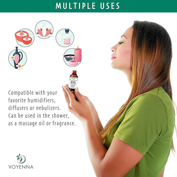 Essential Oil Breathe Blend for Diffuser, Humidifier, Aromatherapy & Rub with Peppermint & Eucalyptus Oils | for Headache, Allergy & Congestion - Image 2