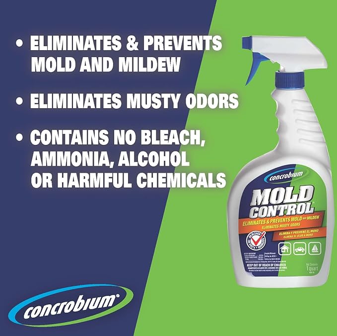 Concrobium Mold Control, 32 oz Spray – Eliminates & Prevents Mold – EPA-Registered, Bleach-Free, Odorless, VOC-Free - Image 2