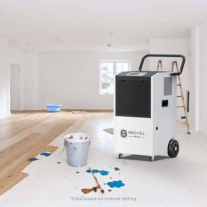 170 Pints Commercial Dehumidifier with Pump and Drain Hose for Basements and Large Spaces up to 7,500 Sq Ft - Image 7