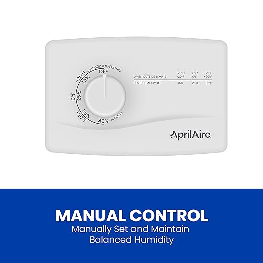 AprilAire 4655 Manual Whole-House Duct or Wall Mounted Humidifier Control Humidistat for AprilAire Whole-House Humidifiers, Low Voltage 24VAC - Image 2
